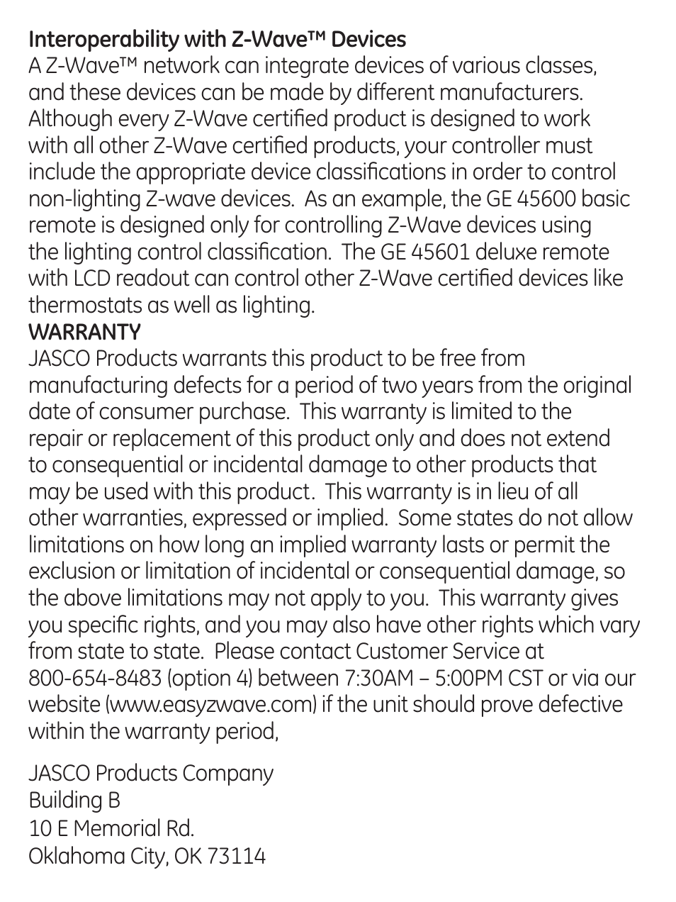 GE 45605 GE Z-Wave Duplex Receptacle User Manual | Page 17 / 20