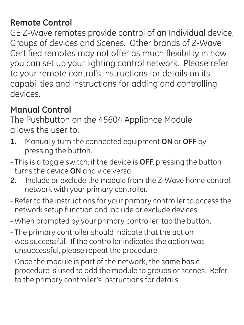 GE 45604 GE Z-Wave Outdoor Module User Manual | Page 8 / 14