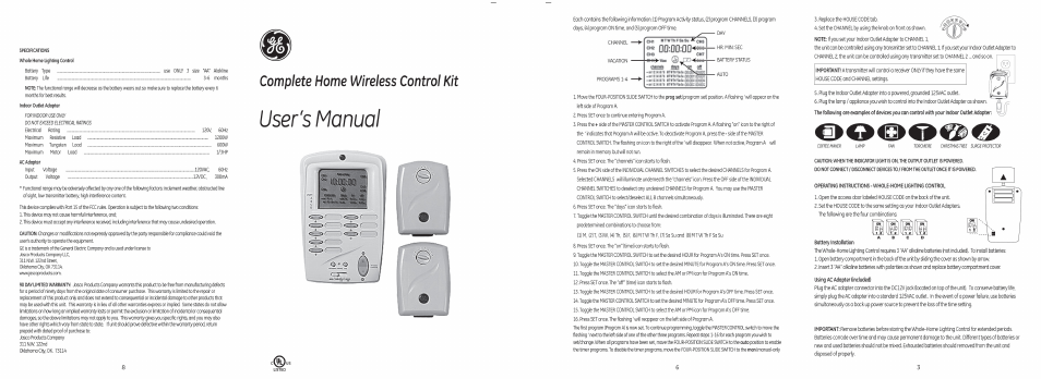 GE 51151 GE Timer Control Starter Kit Smart Remote Plus Compatible User Manual | 1 page