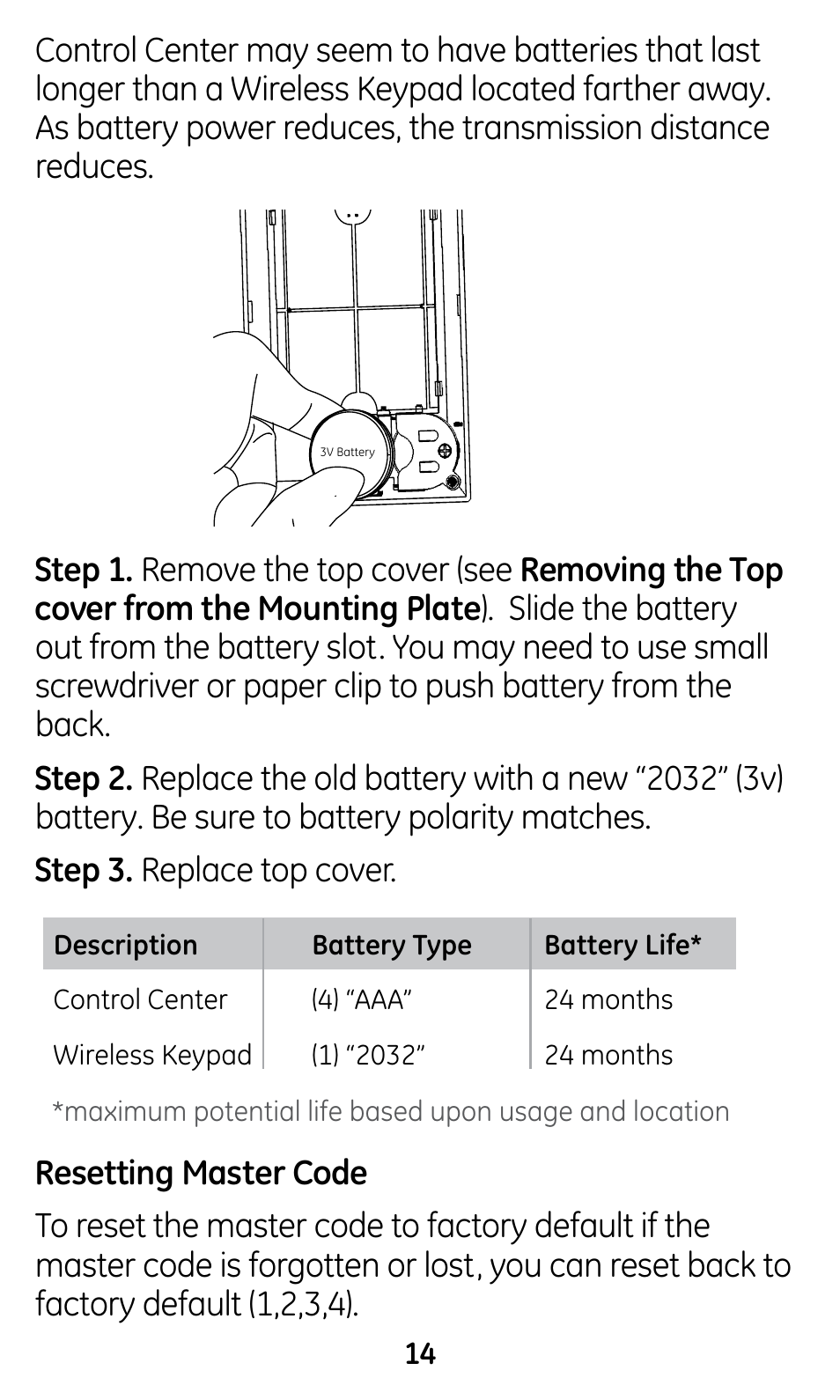 GE 45146 GE Choice Alert Wireless Keypad User Manual | Page 14 / 19