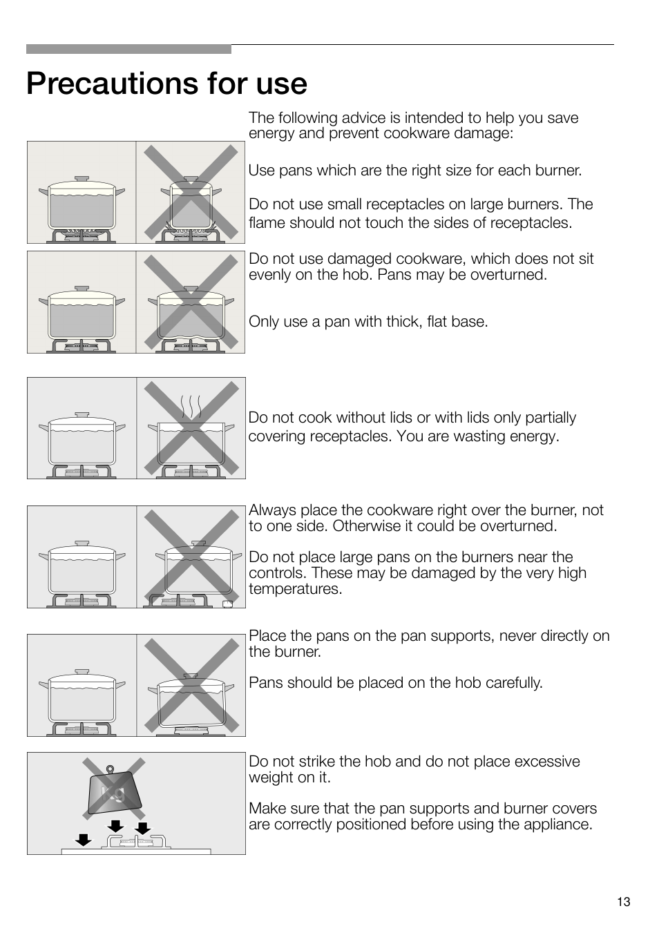 Precautions for use | Neff T66S66N0 User Manual | Page 14 / 103