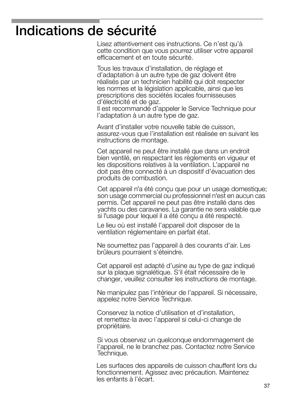 Indications de sécurité | Neff T66S66N0 User Manual | Page 38 / 103