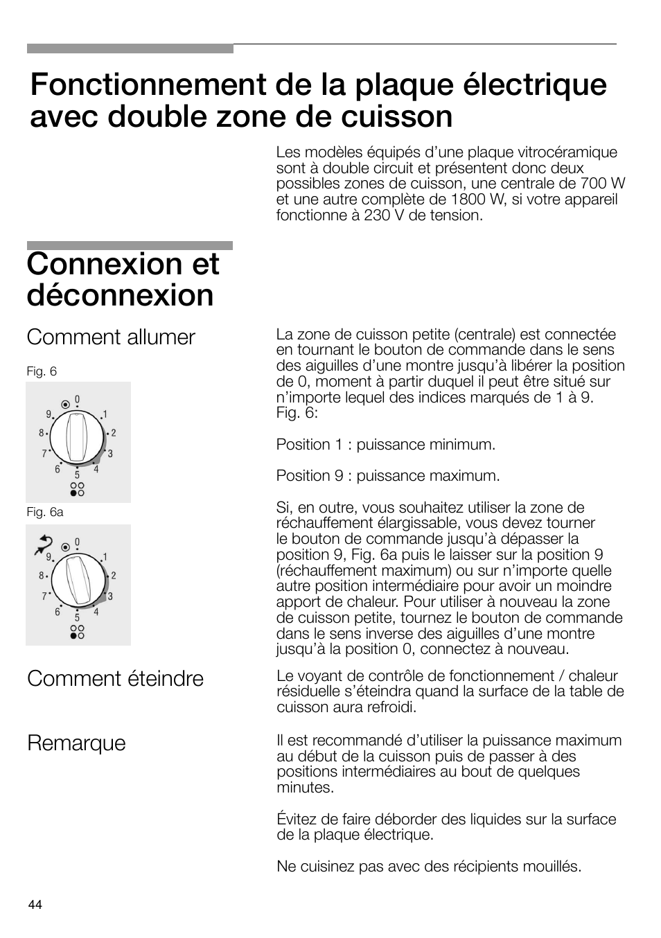 Connexion et déconnexion, Comment allumer, Comment éteindre | Remarque | Neff T66S66N0 User Manual | Page 45 / 103