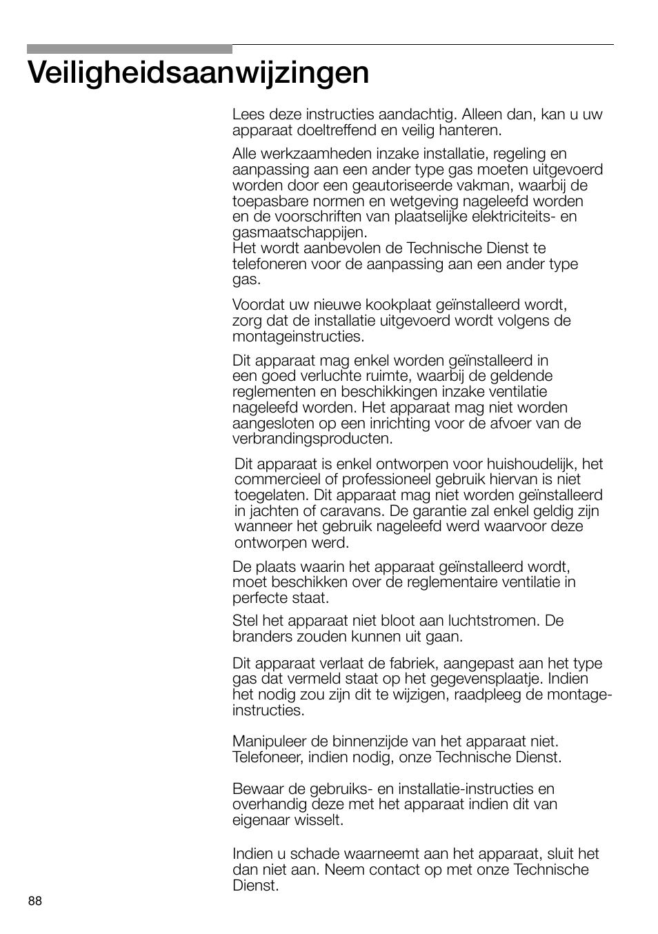 Veiligheidsaanwijzingen | Neff T66S66N0 User Manual | Page 89 / 103