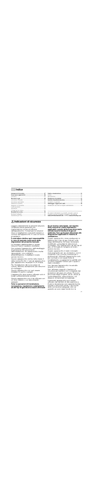 Â indice[it] istruzioni per l’uso, Indicazioni di sicurezza, Indice | Neff T25Z55N1 User Manual | Page 27 / 39