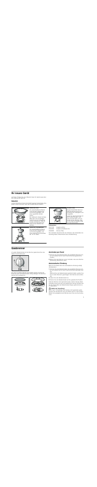 Ihr neues gerät, Zubehör, Teilenummer | Gasbrenner, Anzünden per hand, Automatische zündung, Lassen sie den bedienknebel los, Gefahr der verpuffung | Neff T25Z55N1 User Manual | Page 5 / 39