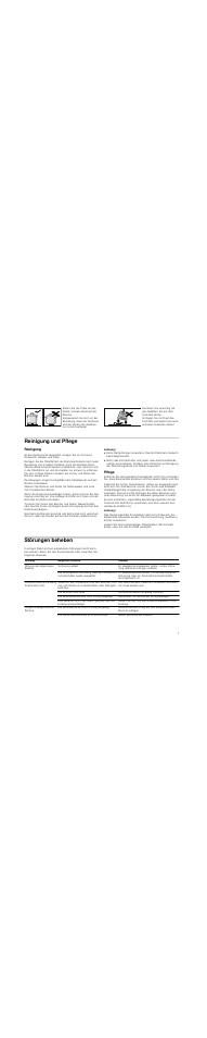 Reinigung und pflege, Reinigung, Achtung | Pflege, Störungen beheben | Neff T25Z55N1 User Manual | Page 7 / 39