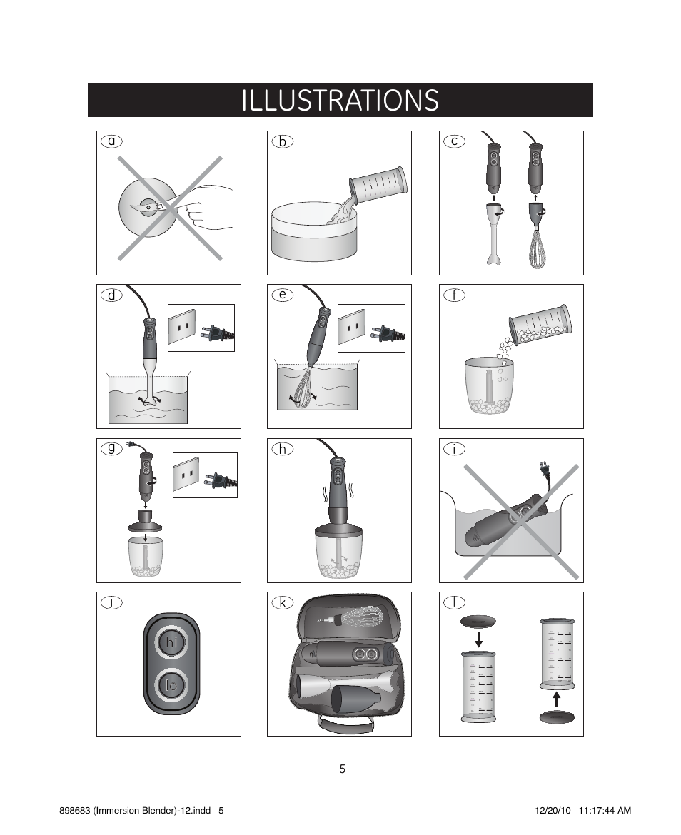 Illustrations, Hi lo, Ab c | GE 898683 User Manual | Page 5 / 13