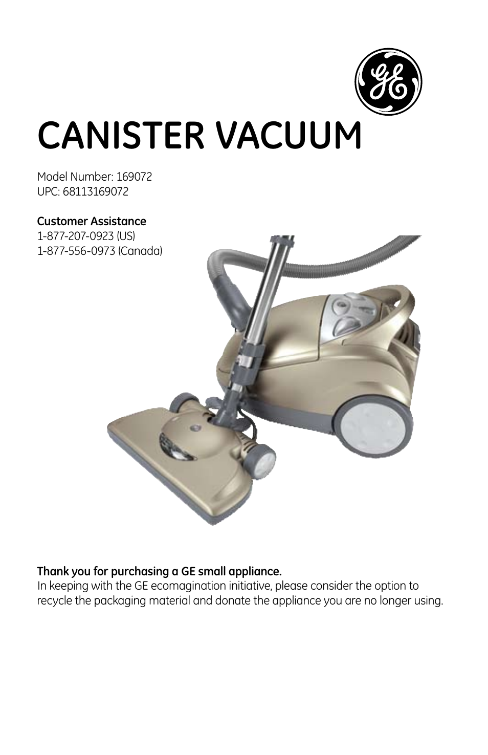 GE 169072 User Manual | 10 pages