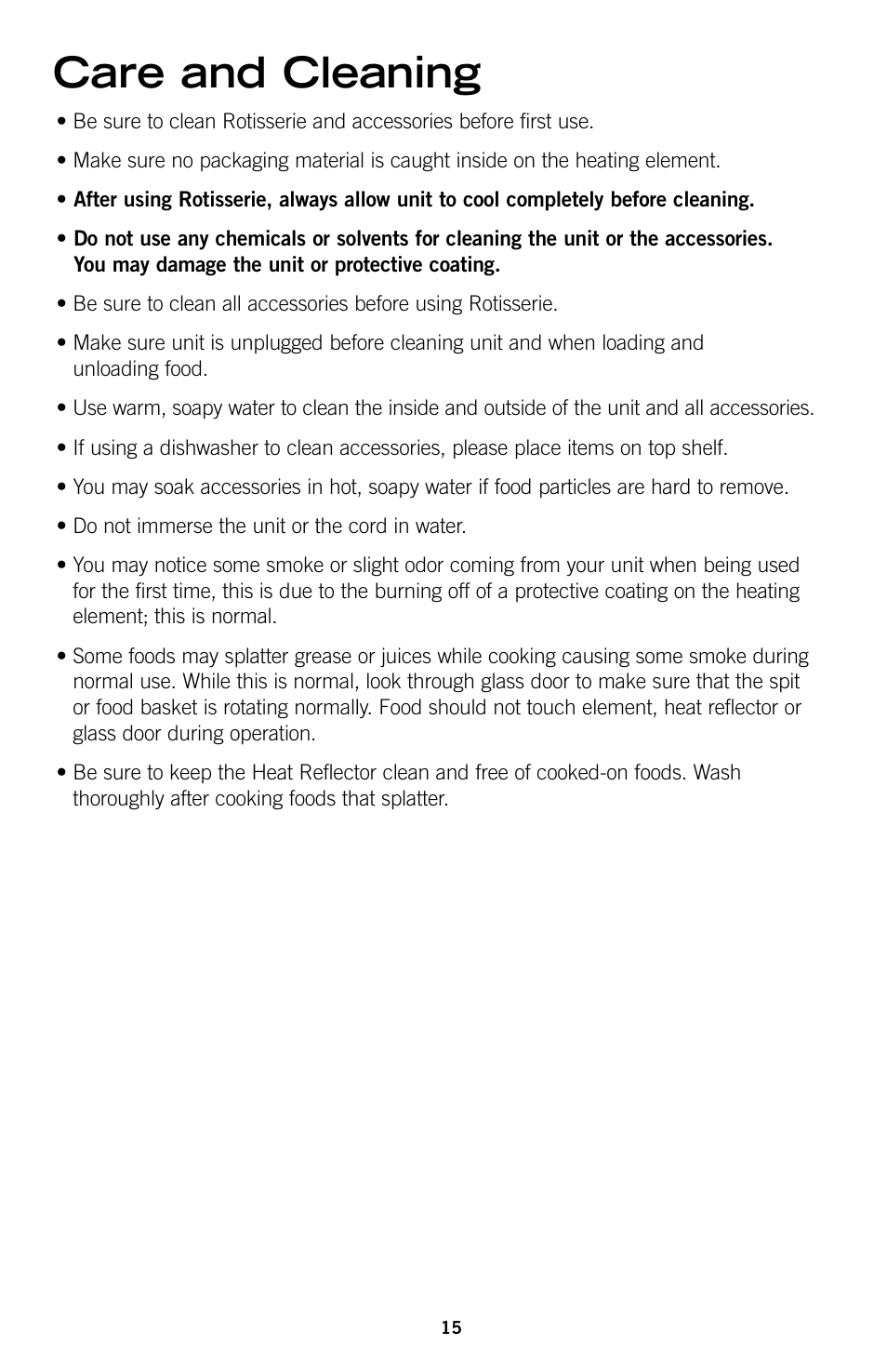 Care and cleaning | GE 169014 User Manual | Page 14 / 16