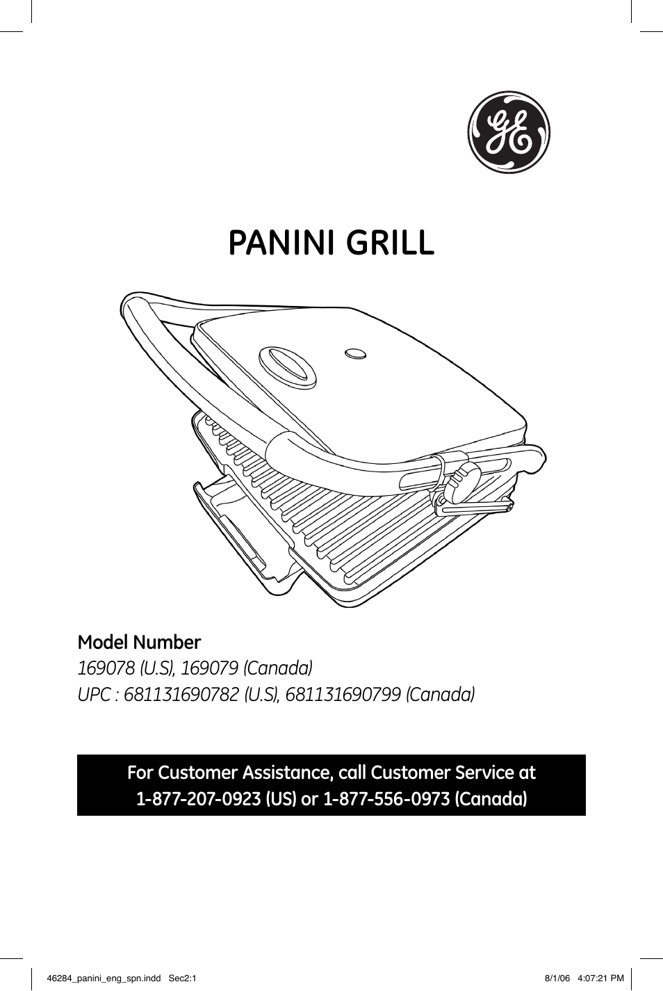 GE 169078 User Manual | 6 pages