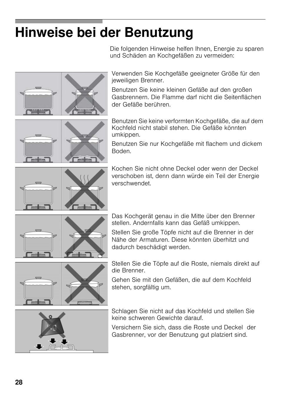 Hinweise bei der benutzung | Neff T23R46N0 User Manual | Page 27 / 60