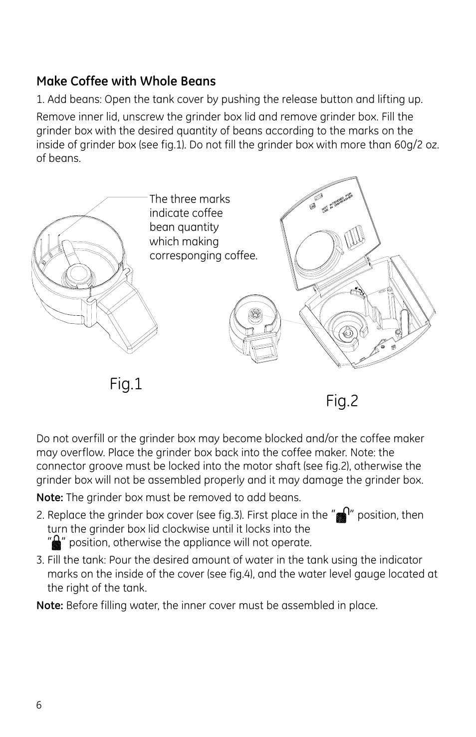 Fig.1, Fig.2 | GE 169082 User Manual | Page 6 / 11