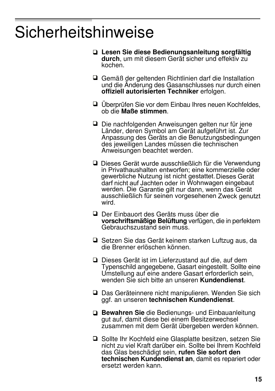 Sicherheitshinweise | Neff M3126N1  EU User Manual | Page 16 / 98