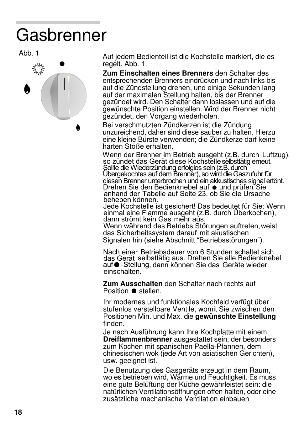 Gasbrenner | Neff M3126N1  EU User Manual | Page 19 / 98