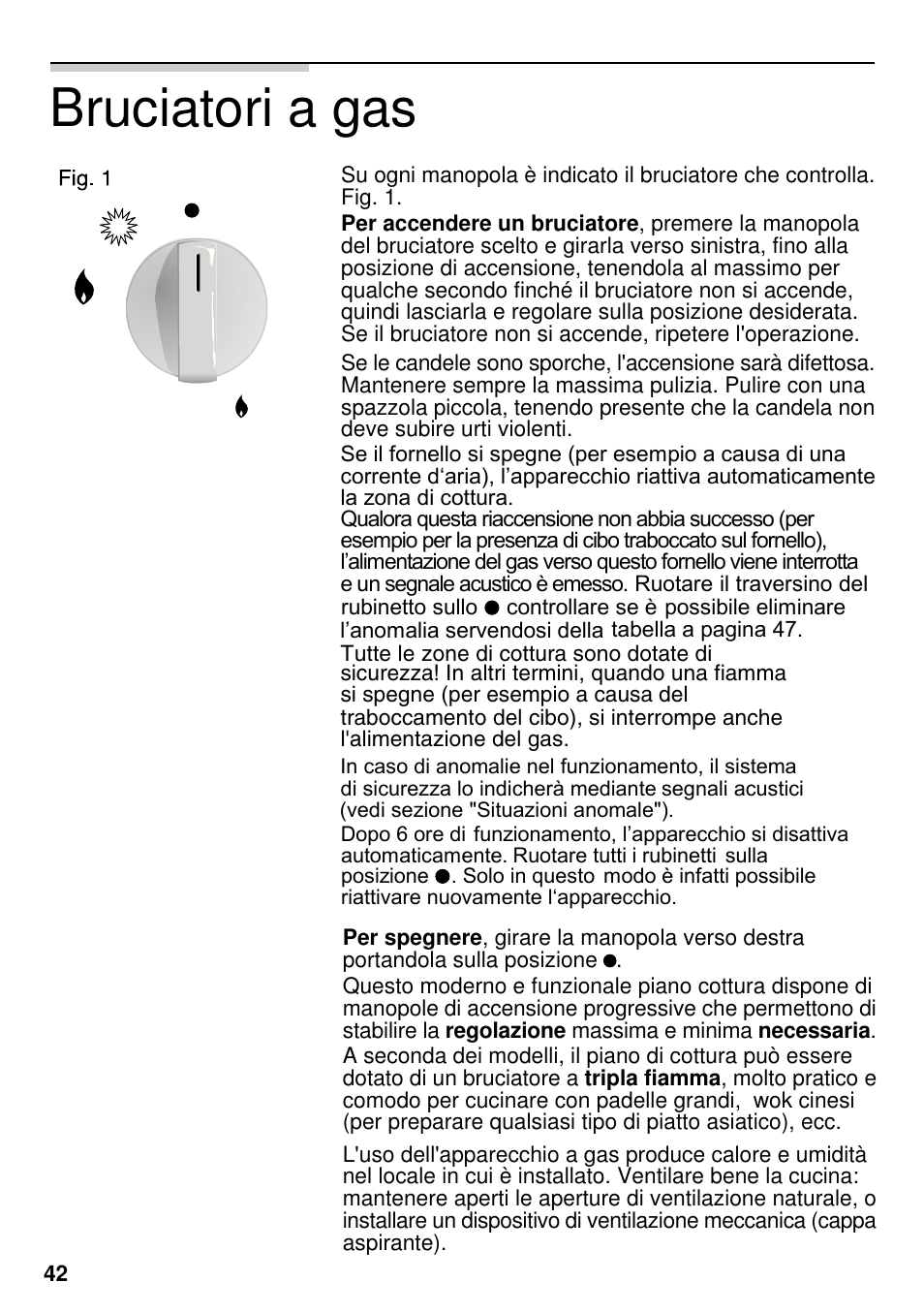 Bruciatori a gas | Neff M3126N1  EU User Manual | Page 43 / 98