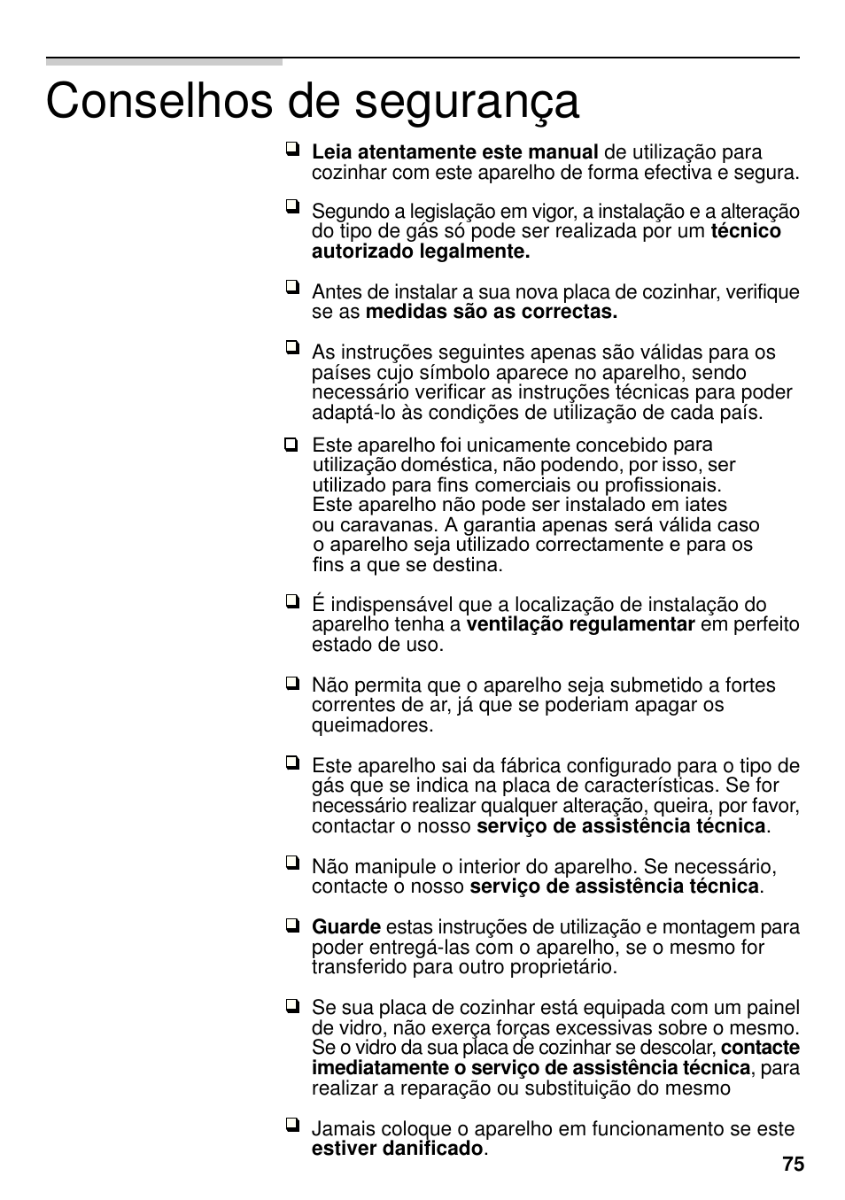 Conselhos de segurança | Neff M3126N1  EU User Manual | Page 76 / 98