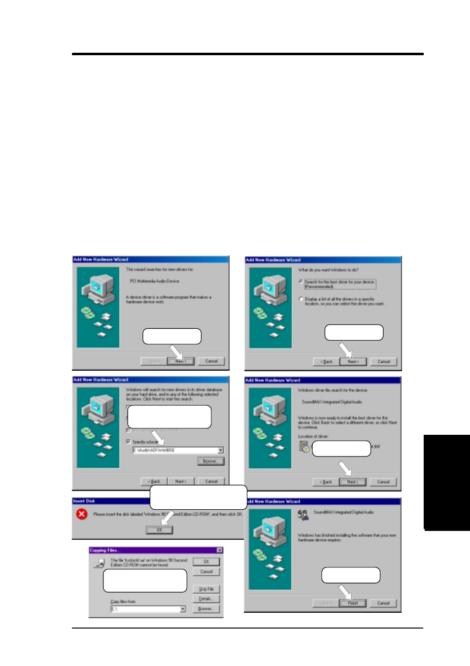 Software setup, 1 install operating system, 2 start windows | 1 pci multimedia audio device found | Asus CUC2000-M User Manual | Page 77 / 124