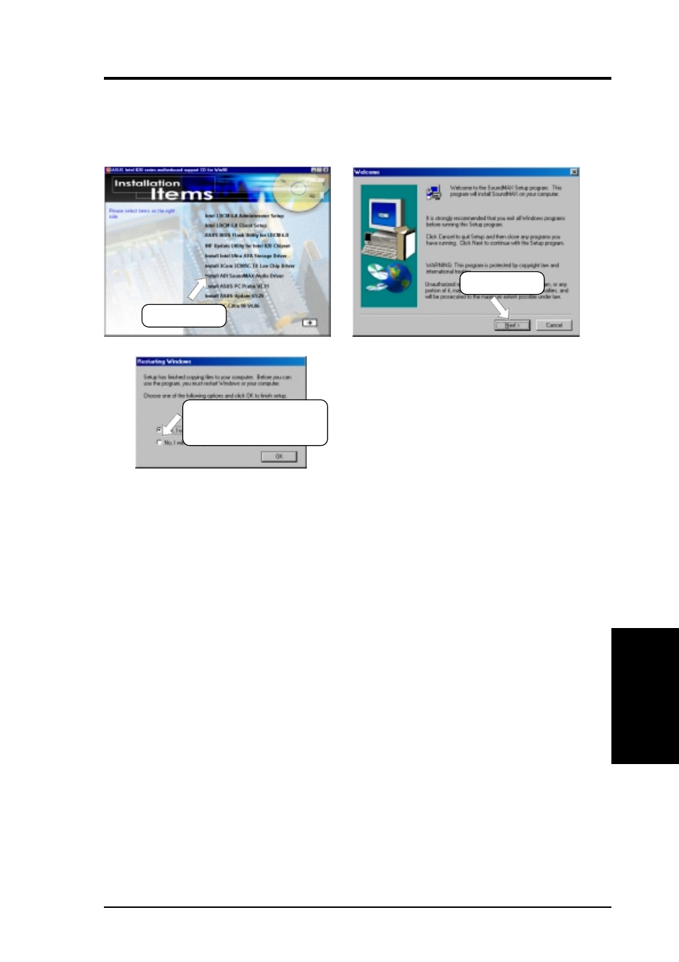 Software setup, 9 install audio driver | Asus CUC2000-M User Manual | Page 89 / 124