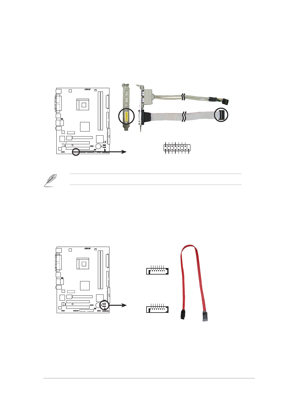 Asus k8s-mx motherboard 1-23, The game/midi module is purchased separately, Game1 k8s-mx game connector game1 | K8s-mx sata connectors sata2, Sata1 | Asus K8S-MX User Manual | Page 33 / 72