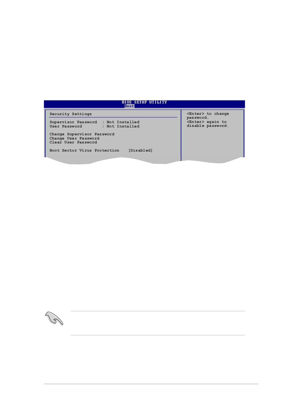 4 security, Change supervisor password, Interrupt 19 capture [disabled | Asus K8S-MX User Manual | Page 65 / 72