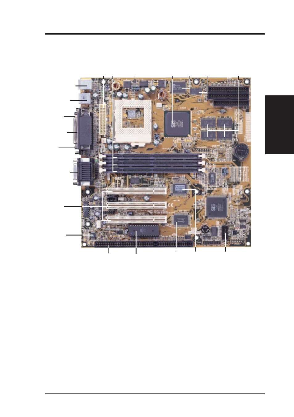 Ii. features, Parts of the asus p5-99vm motherboard, Ii. fea tures motherboard parts | Asus P5-99VM User Manual | Page 11 / 96