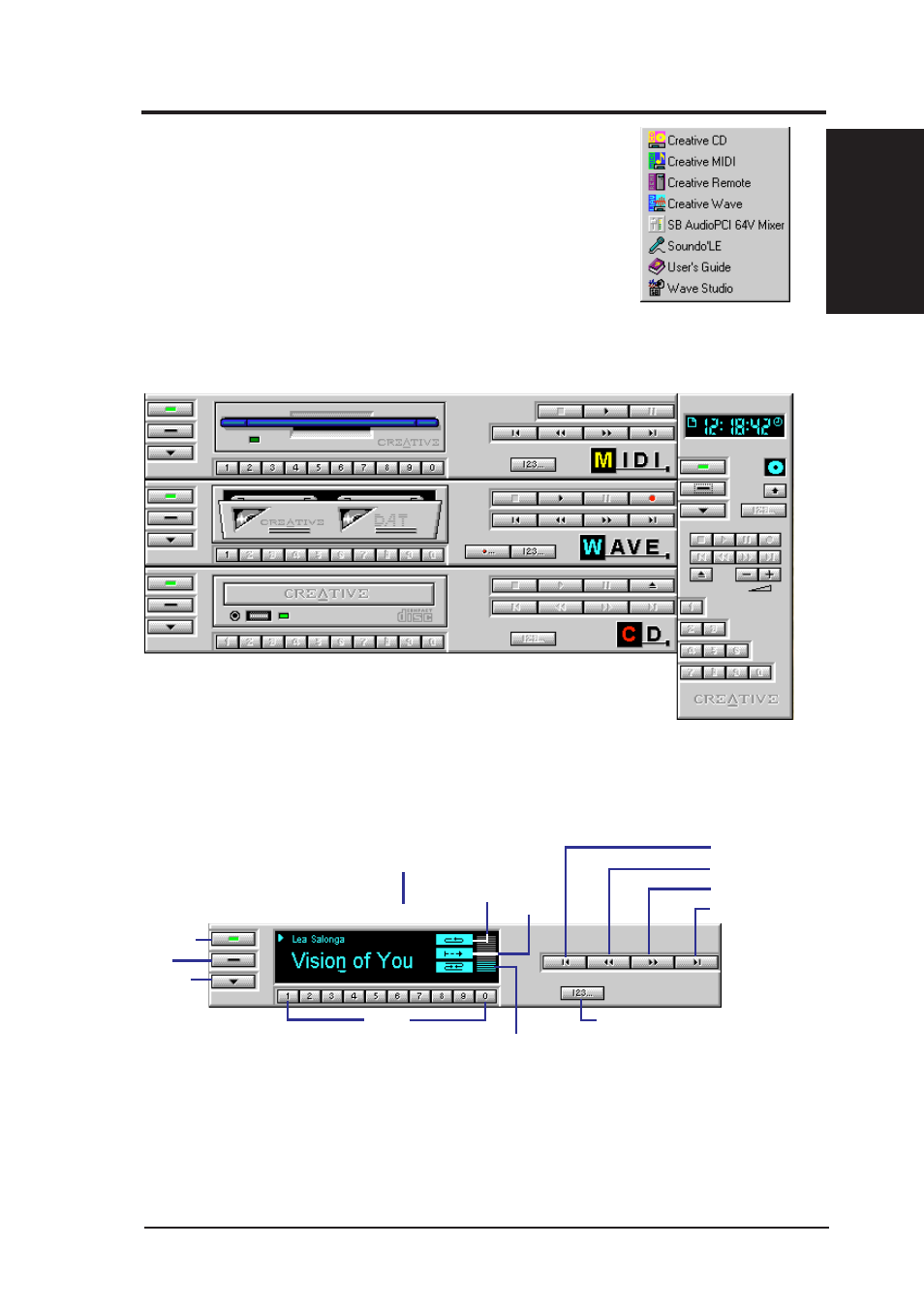 Vi. software reference, Creative multimedia decks, Common operations | Asus P5-99VM User Manual | Page 79 / 96