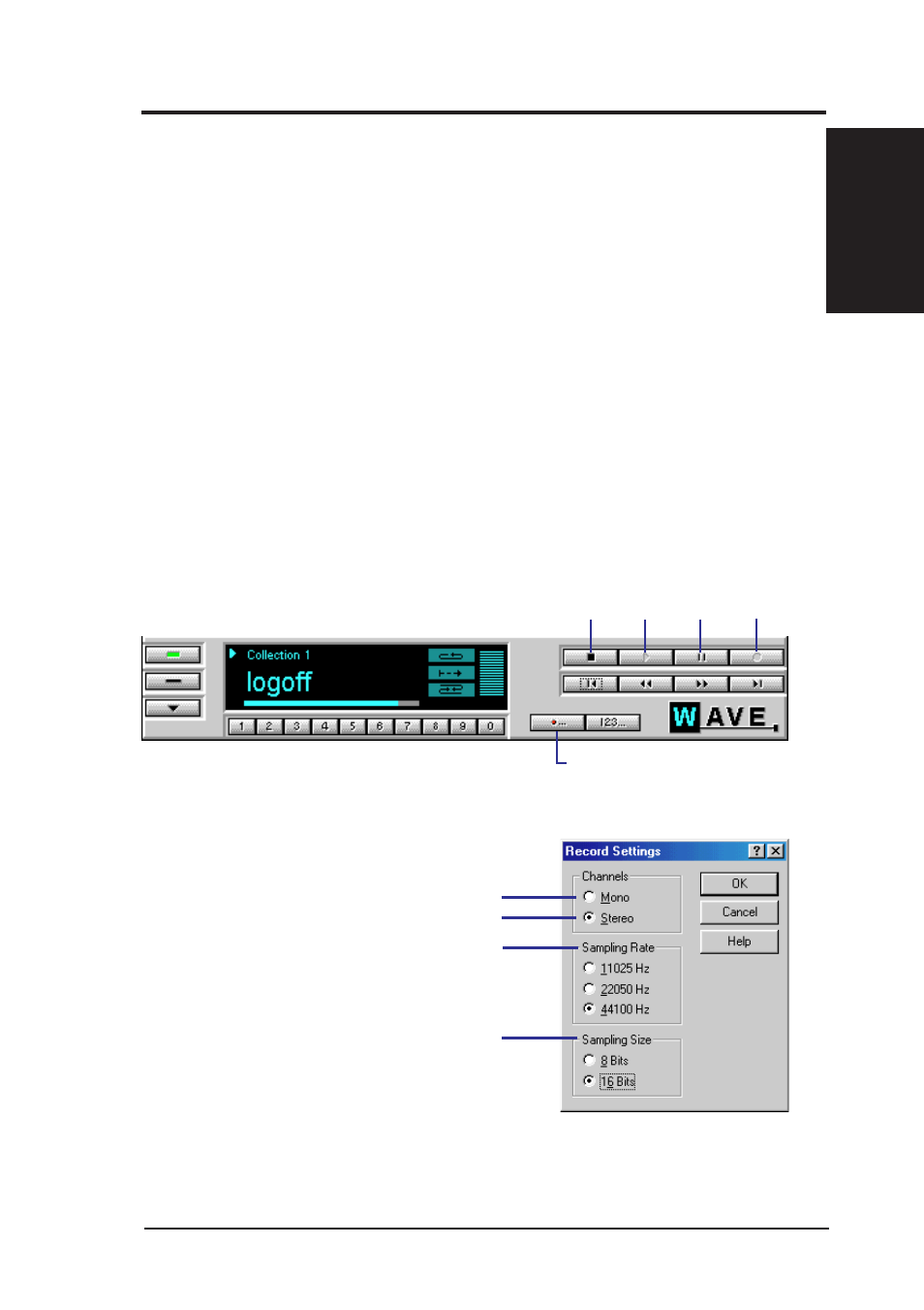 Vi. software reference, Creative wave player | Asus P5-99VM User Manual | Page 83 / 96