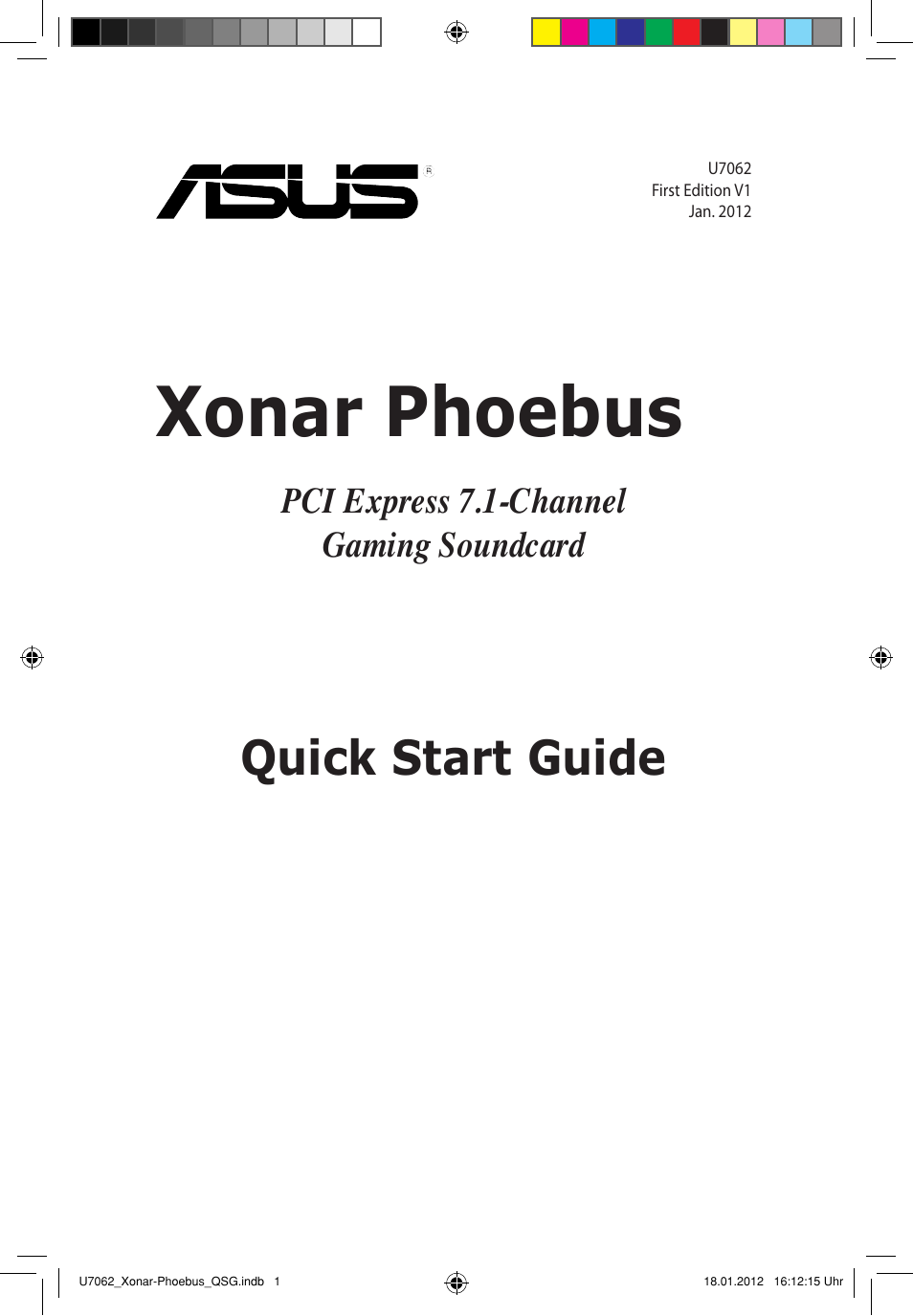 Asus ROG Xonar Phoebus Solo User Manual | 122 pages