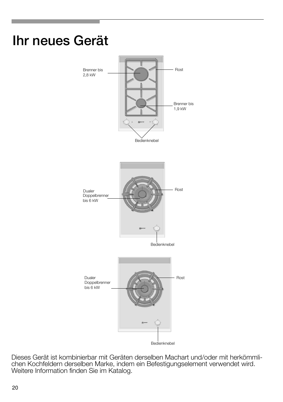 Ihr neues gerät | Neff N24K30N0 User Manual | Page 21 / 91