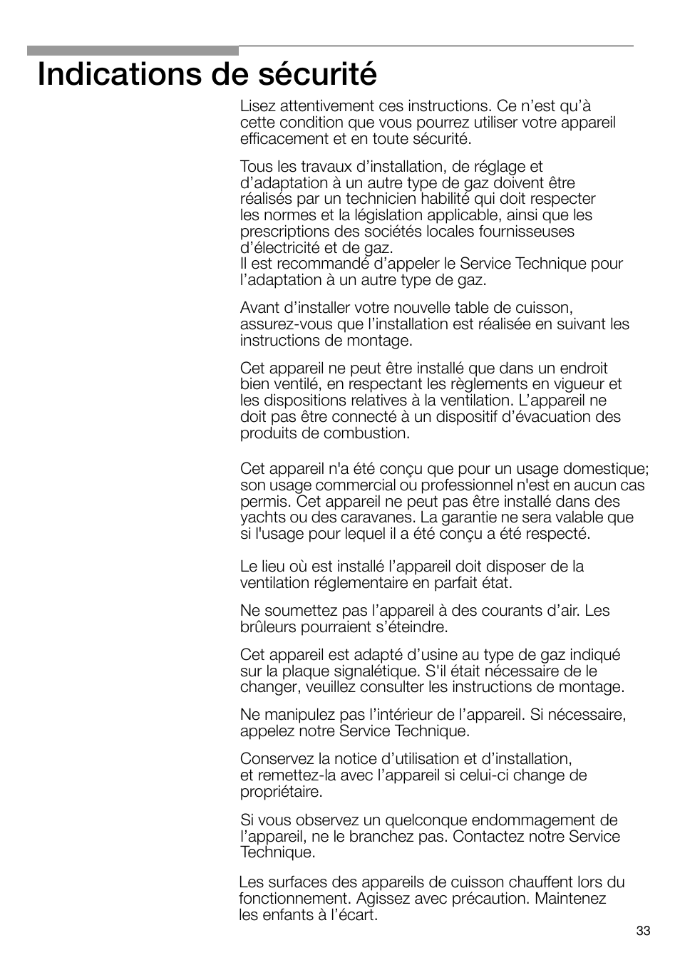 Indications de sécurité | Neff N24K30N0 User Manual | Page 34 / 91