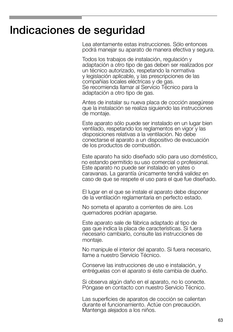 Indicaciones de seguridad | Neff N24K30N0 User Manual | Page 64 / 91