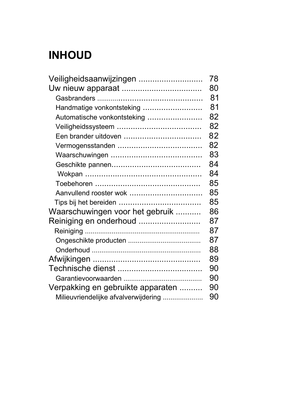 Inhoud | Neff N24K30N0 User Manual | Page 77 / 91
