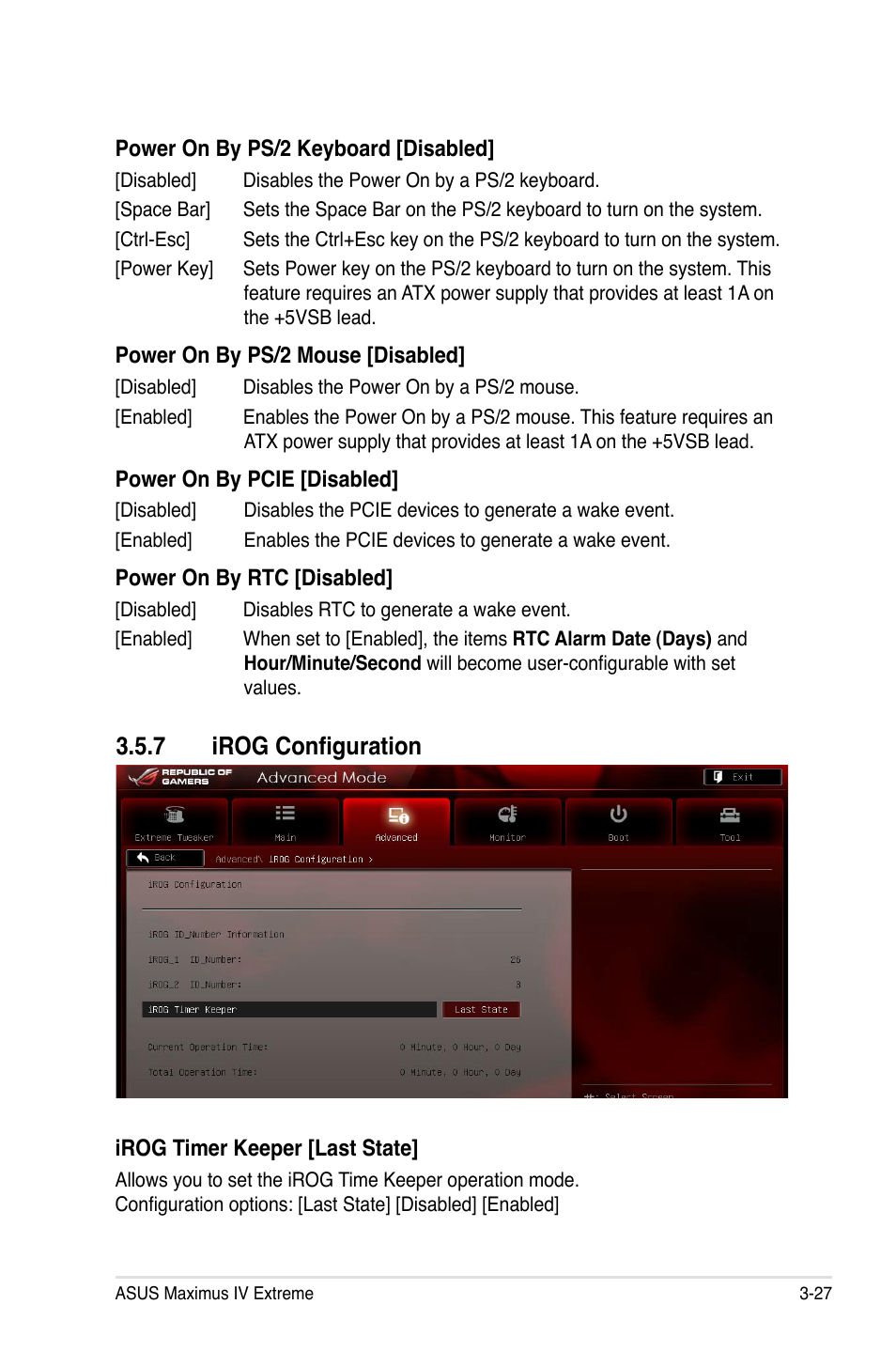 7 irog configuration, Irog configuration -27 | Asus Maximus IV Extreme User Manual | Page 119 / 186