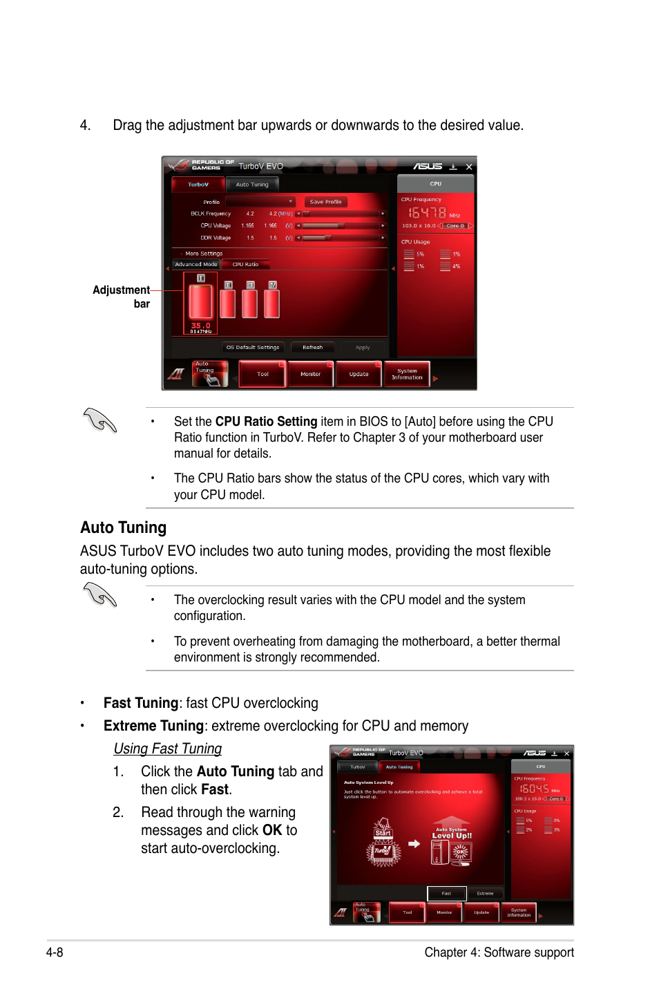 Auto tuning | Asus Maximus IV Extreme User Manual | Page 152 / 186