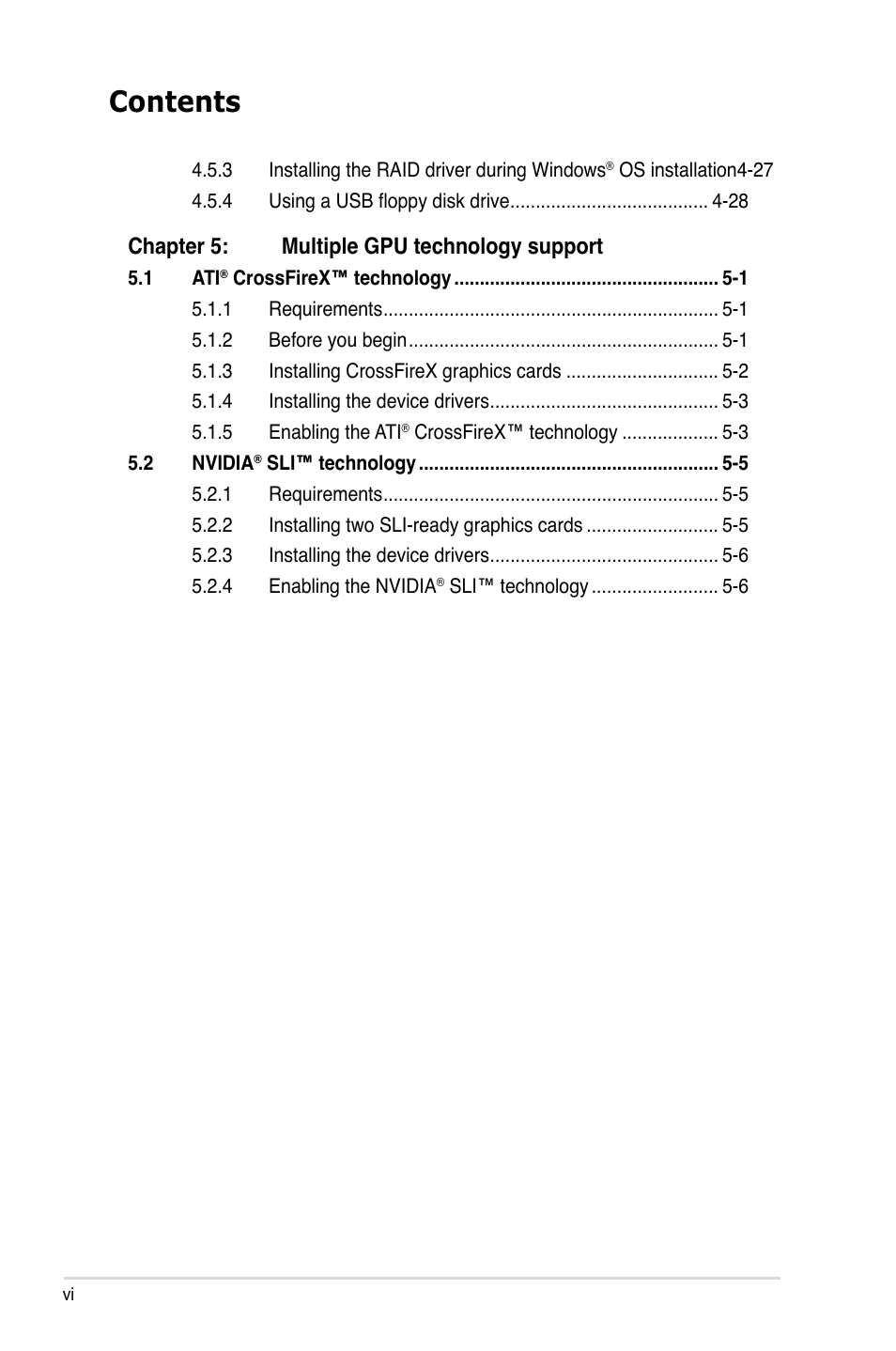 Asus Maximus IV Extreme User Manual | Page 6 / 186