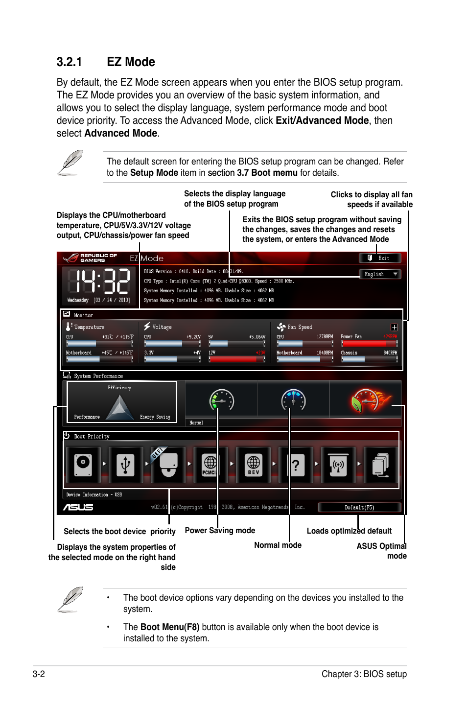 1 ez mode, Ez mode -2 | Asus Maximus IV Extreme User Manual | Page 94 / 186