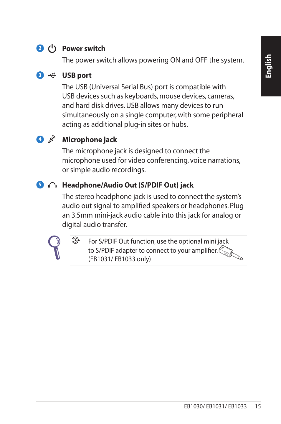 Asus EB1033 User Manual | Page 15 / 34