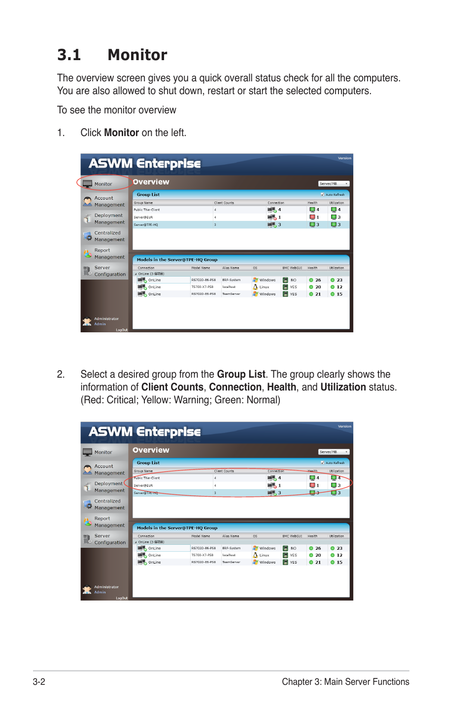 1 monitor, 1 monitor -2 | Asus TC715 User Manual | Page 40 / 106