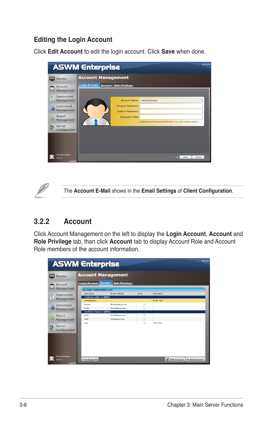 2 account, Account -6 | Asus TC715 User Manual | Page 44 / 106