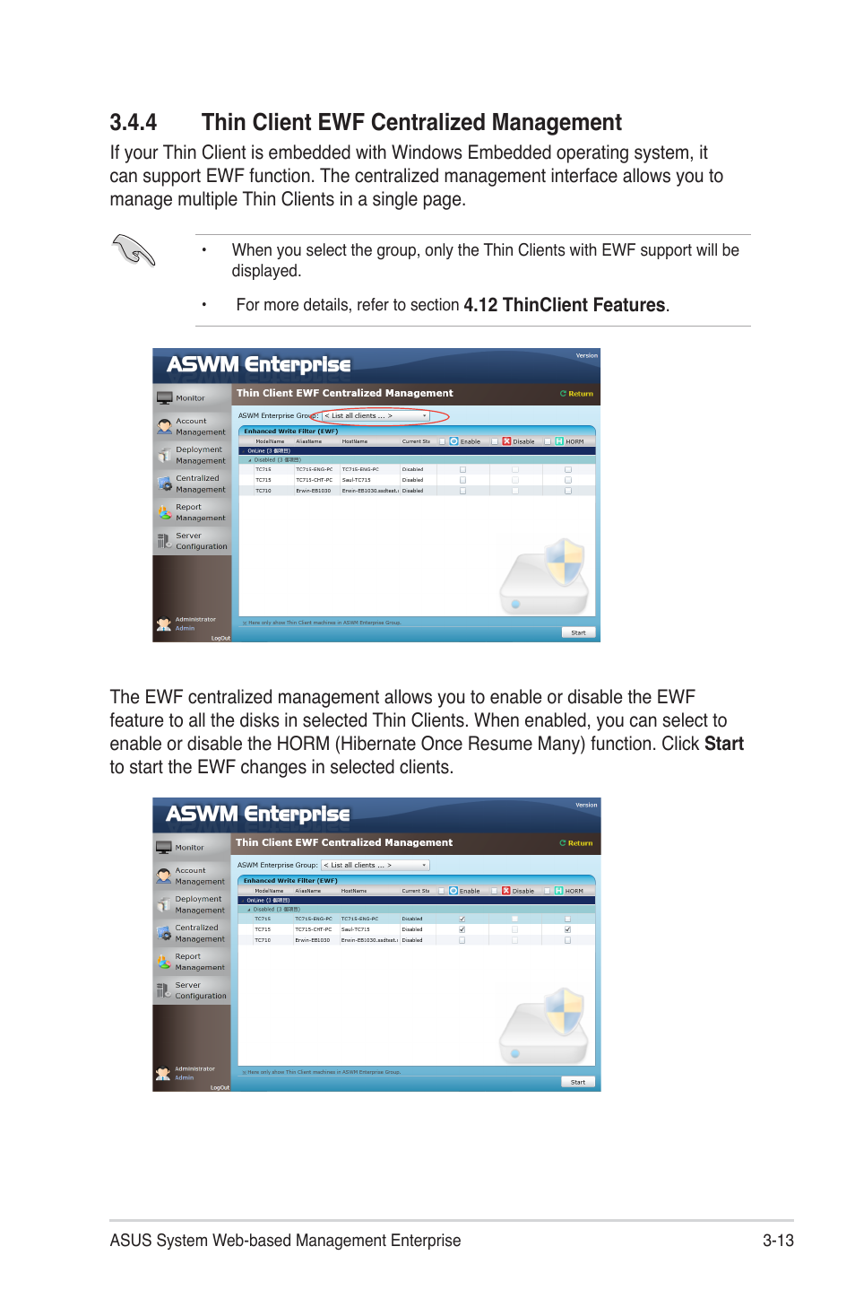 4 thin client ewf centralized management, 4 thin client ewf centralized management -13 | Asus TC715 User Manual | Page 51 / 106