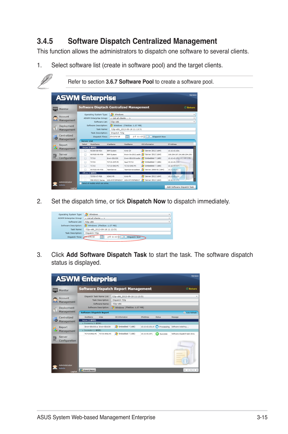 5 software dispatch centralized management, 5 software dispatch centralized management -15 | Asus TC715 User Manual | Page 53 / 106