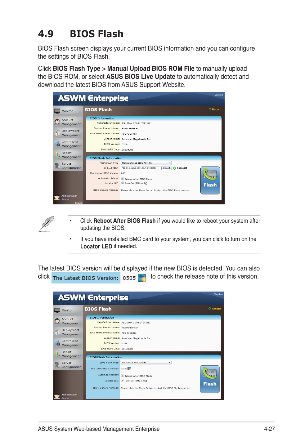 9 bios flash, 9 bios flash -27 | Asus TC715 User Manual | Page 91 / 106