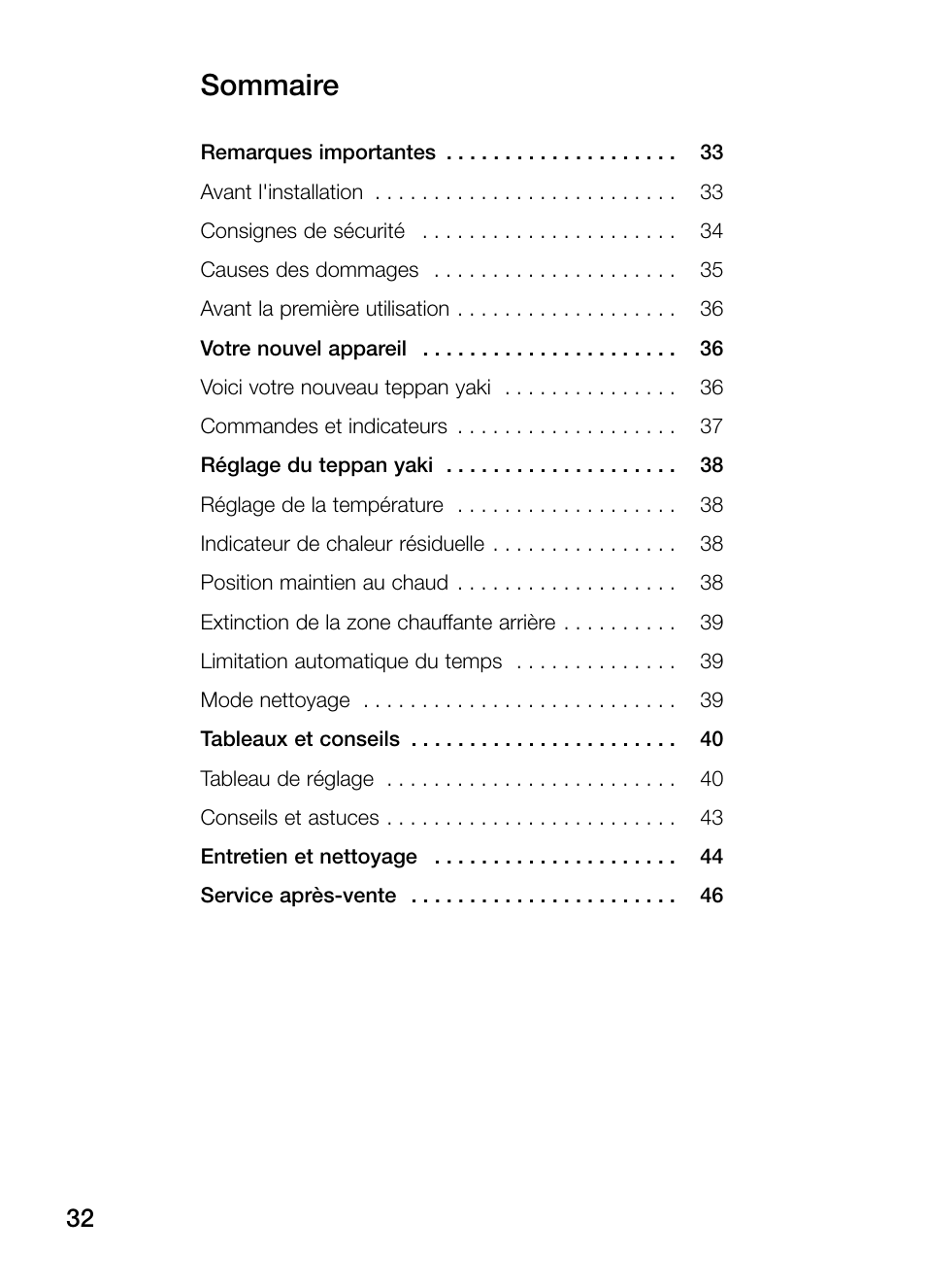 Sommaire | Neff N54K40N0 User Manual | Page 32 / 64