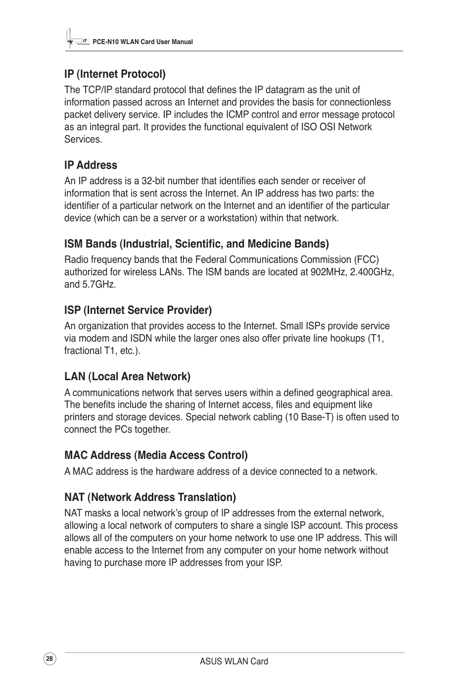Asus PCE-N10 User Manual | Page 31 / 34