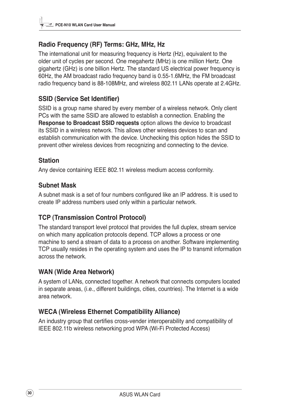 Asus PCE-N10 User Manual | Page 33 / 34