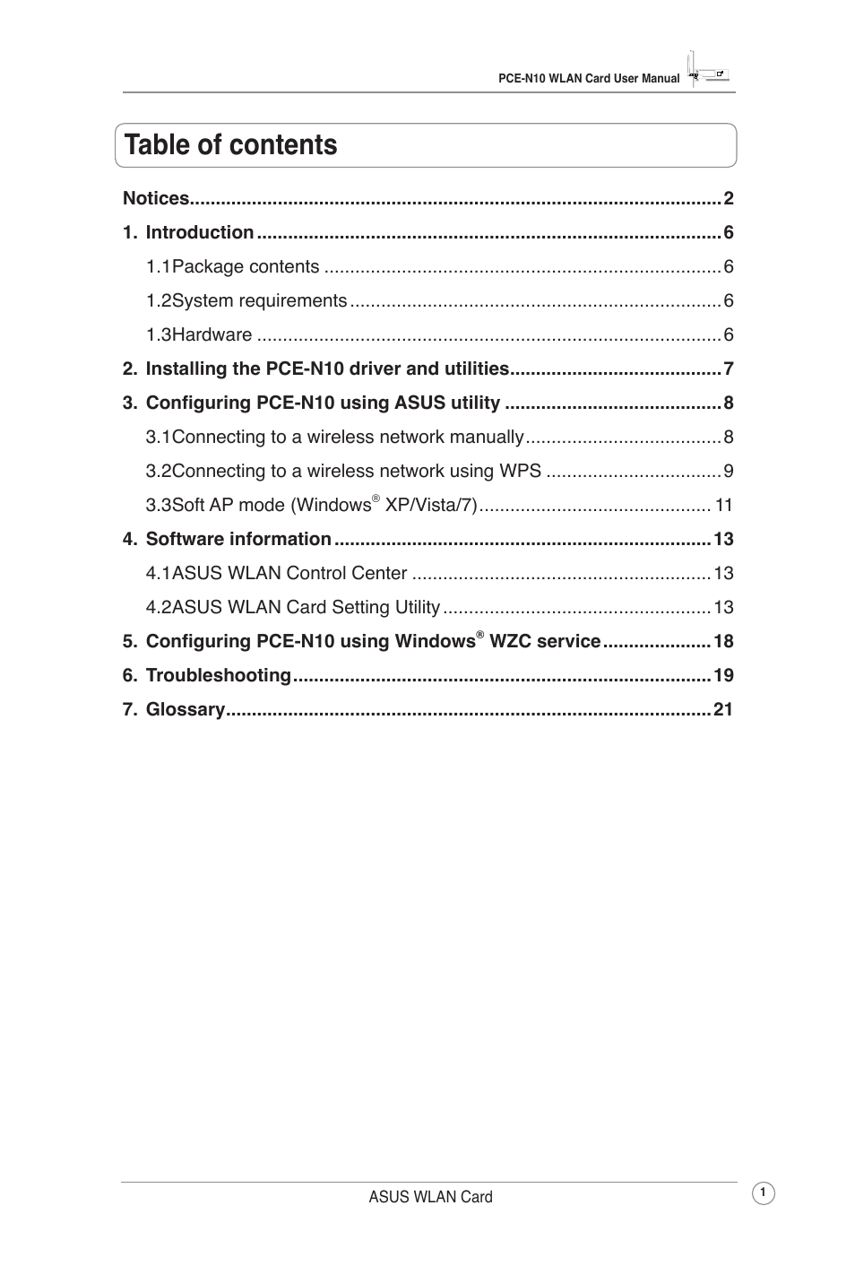 Asus PCE-N10 User Manual | Page 4 / 34