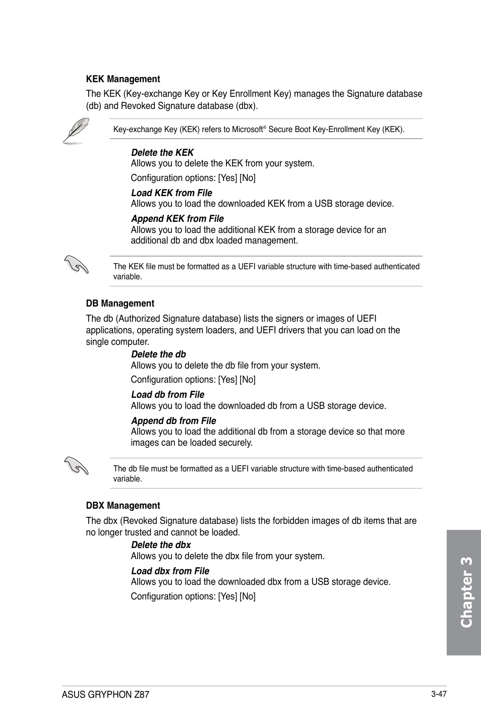 Chapter 3 | Asus GRYPHON Z87 User Manual | Page 115 / 168