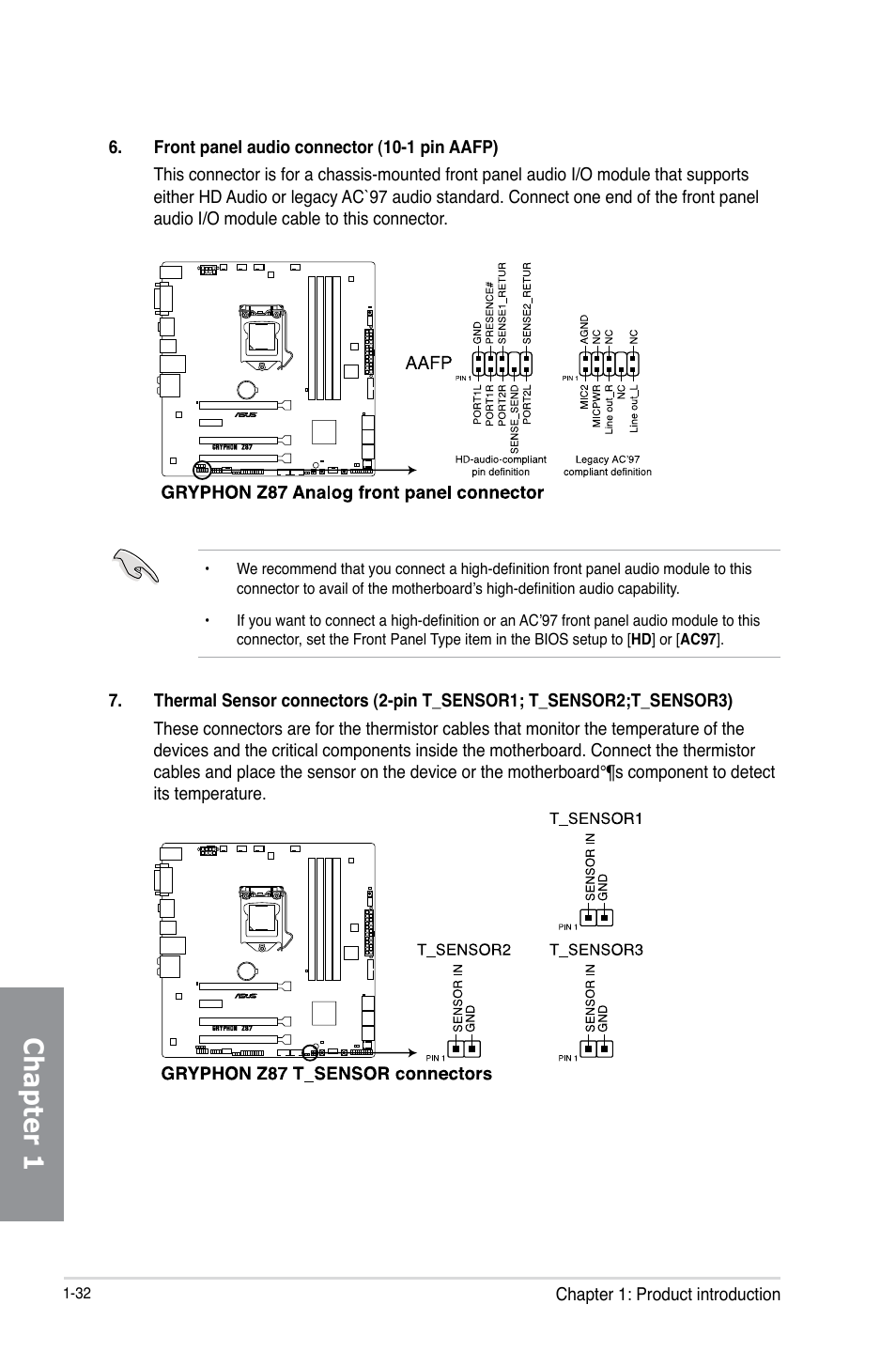 Chapter 1 | Asus GRYPHON Z87 User Manual | Page 46 / 168