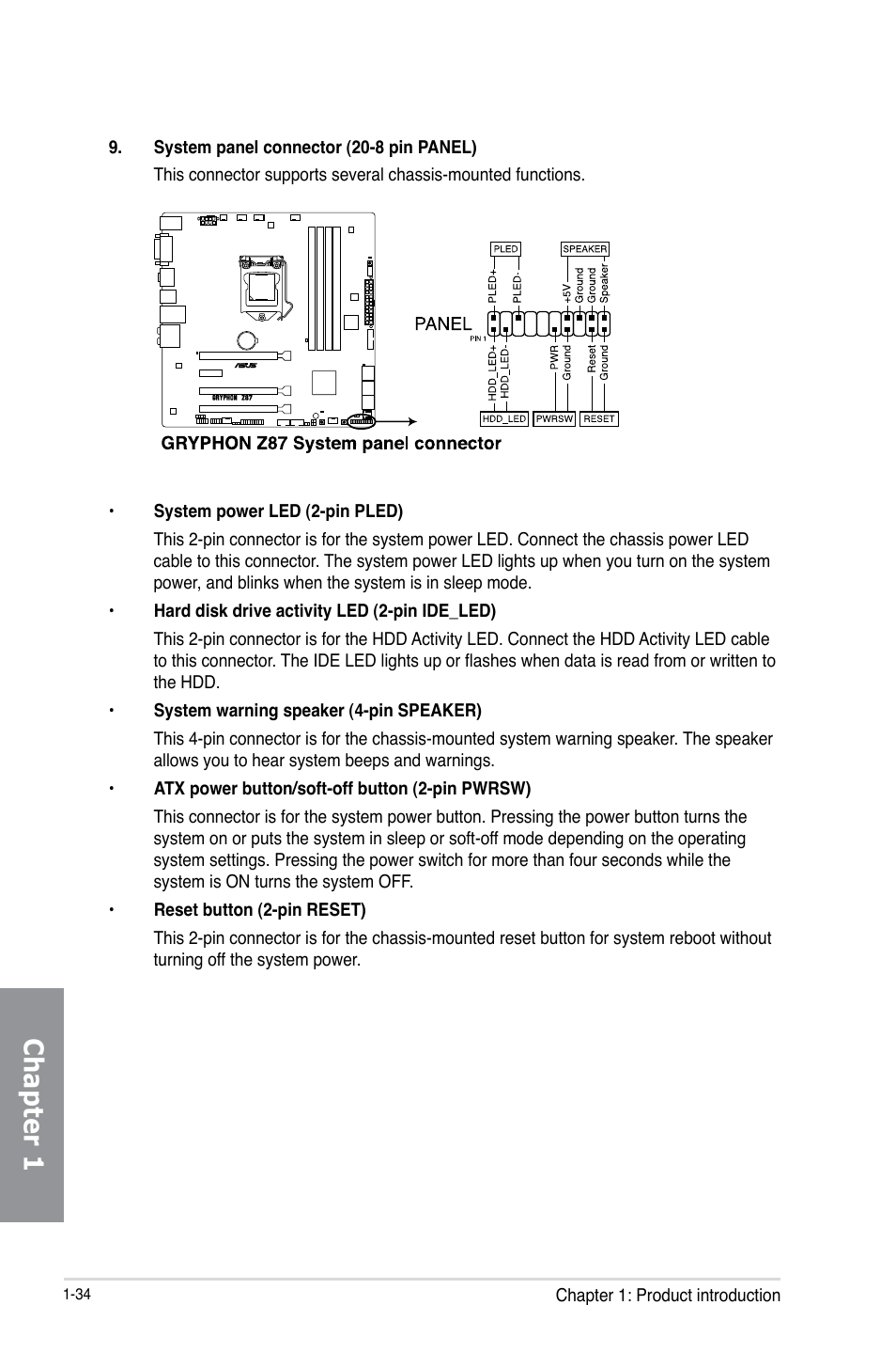 Chapter 1 | Asus GRYPHON Z87 User Manual | Page 48 / 168